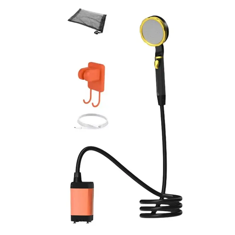 

AEF6-Outdoor Shower Kit Camping Shower Pump Full Screen Digital Display 7800Mah Upgraded Low Noice Outdoors Shower Kit