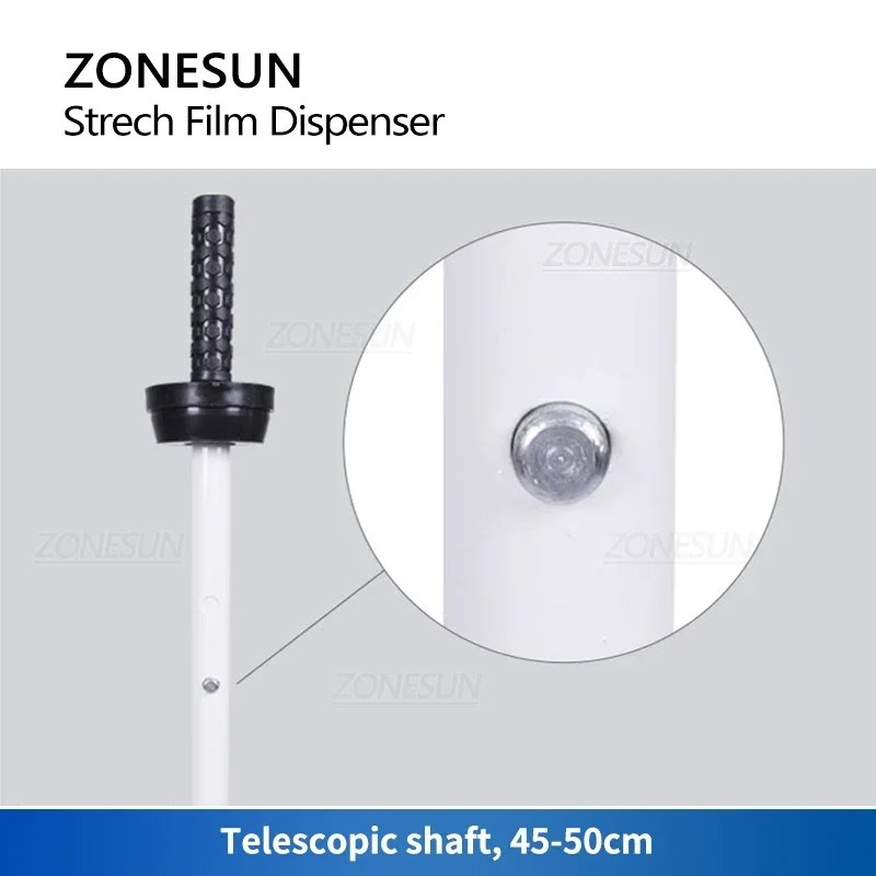 ZONESUN Strech Film Dispenser Wrapping Tool Handheld Carton Box Case Pallet Packaging Bundler Warehousing ZS-LM2