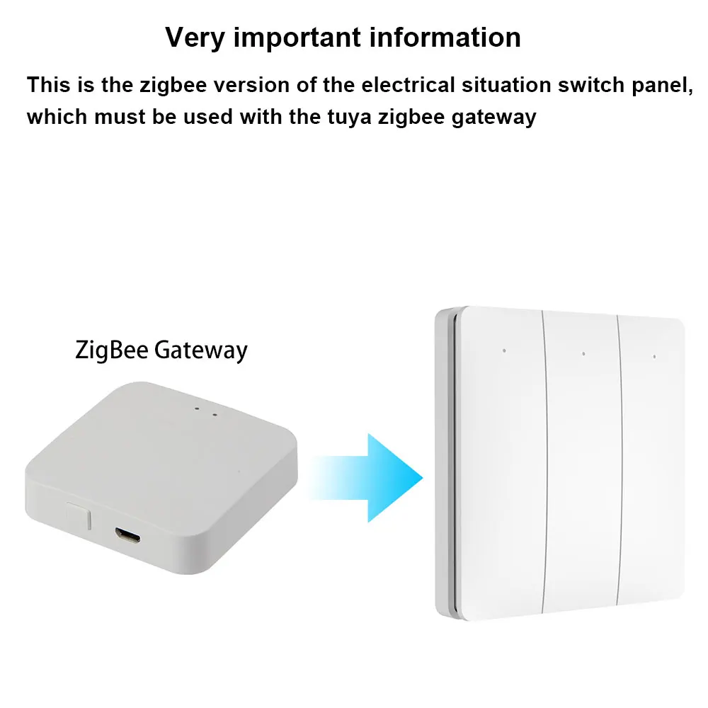 Tuya Smart ZigBee Self Power Scene Switch 1/2/3Gang No Battery No Wiring Kinetic Energy App Voice Control by Alexa Google Home