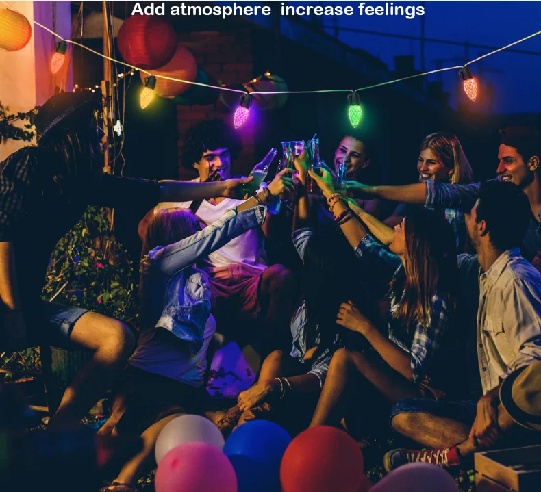 PALONE LED Symphonie Lichter Outdoor Hohe Spannung String Lichter RGB Dekorative Lampe Smart Weihnachten Licht String Kerze Lampen