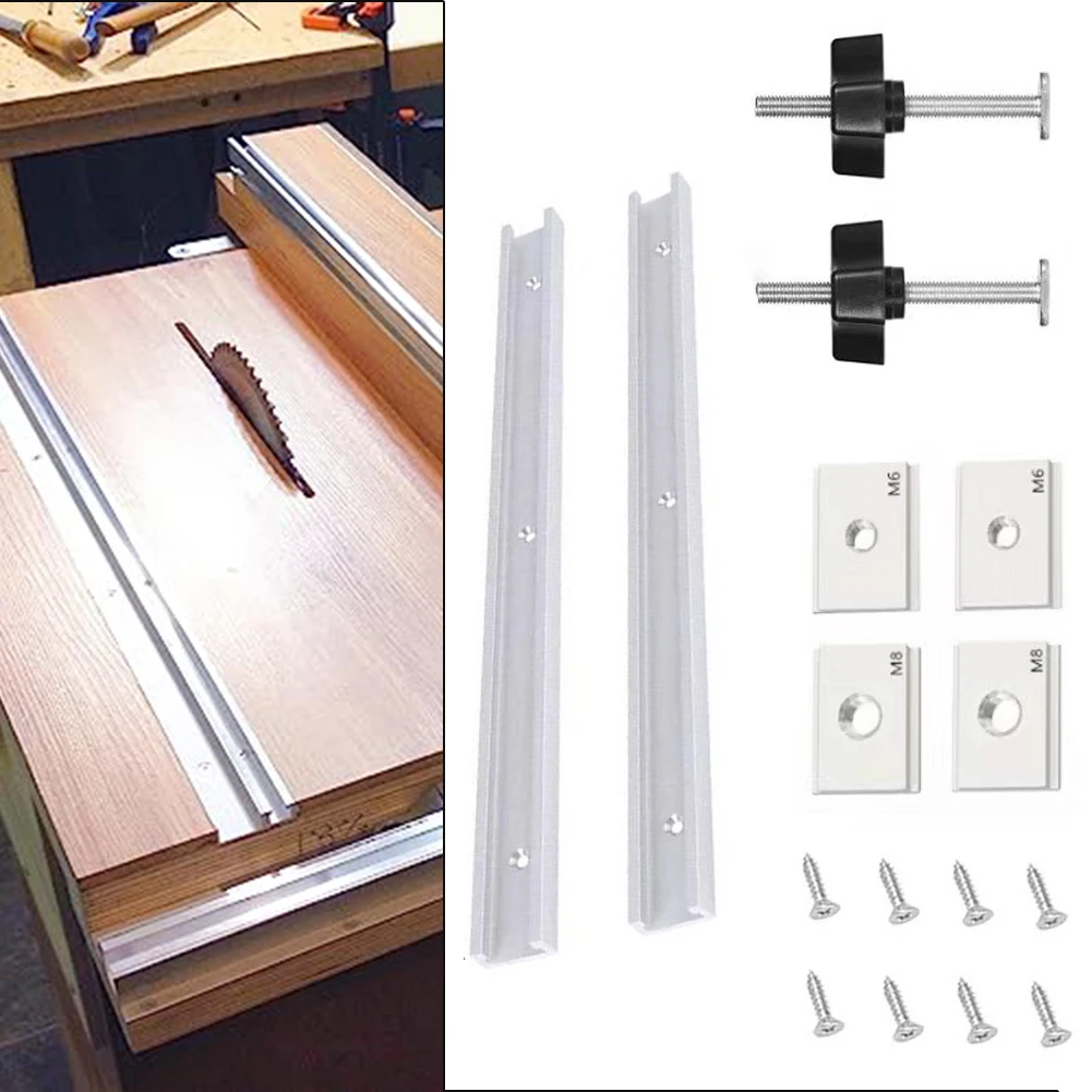 Aluminum T-slot Miter Track Fixture Woodworking Projects T-slot Rail Installation Tools Convenient Installation