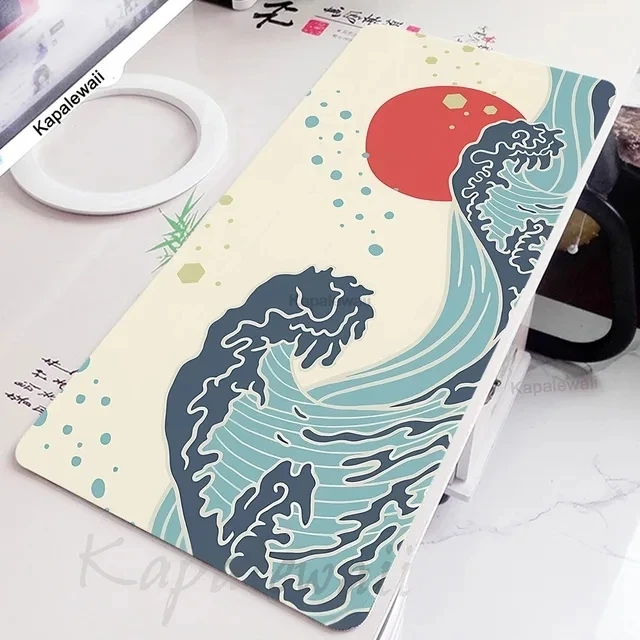 Imagem -02 - Great Wave Off pc Gaming Setup Acessórios Mouse Mat Teclado Gamer Mousepad Mesa Mouse Teclados Pad 900x400 mm