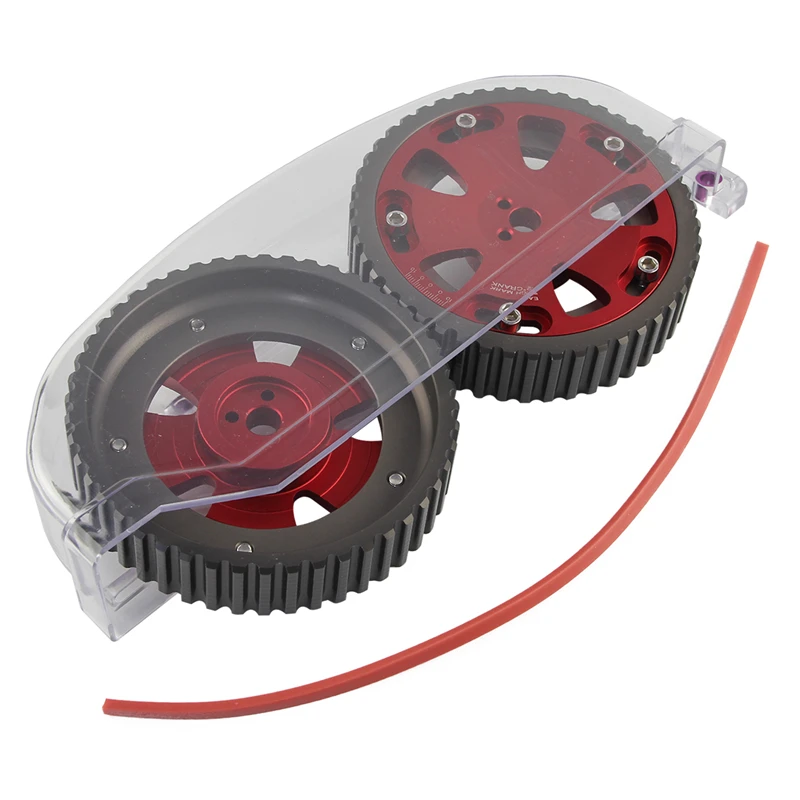 

Cam Gear Pulleys + Cam Cover Fit for Mitsubishi Eclipse 89-99 Galant VR-4 87-92 Lancer Evolution I II III 4G63/4G63T DOHC 2.0L
