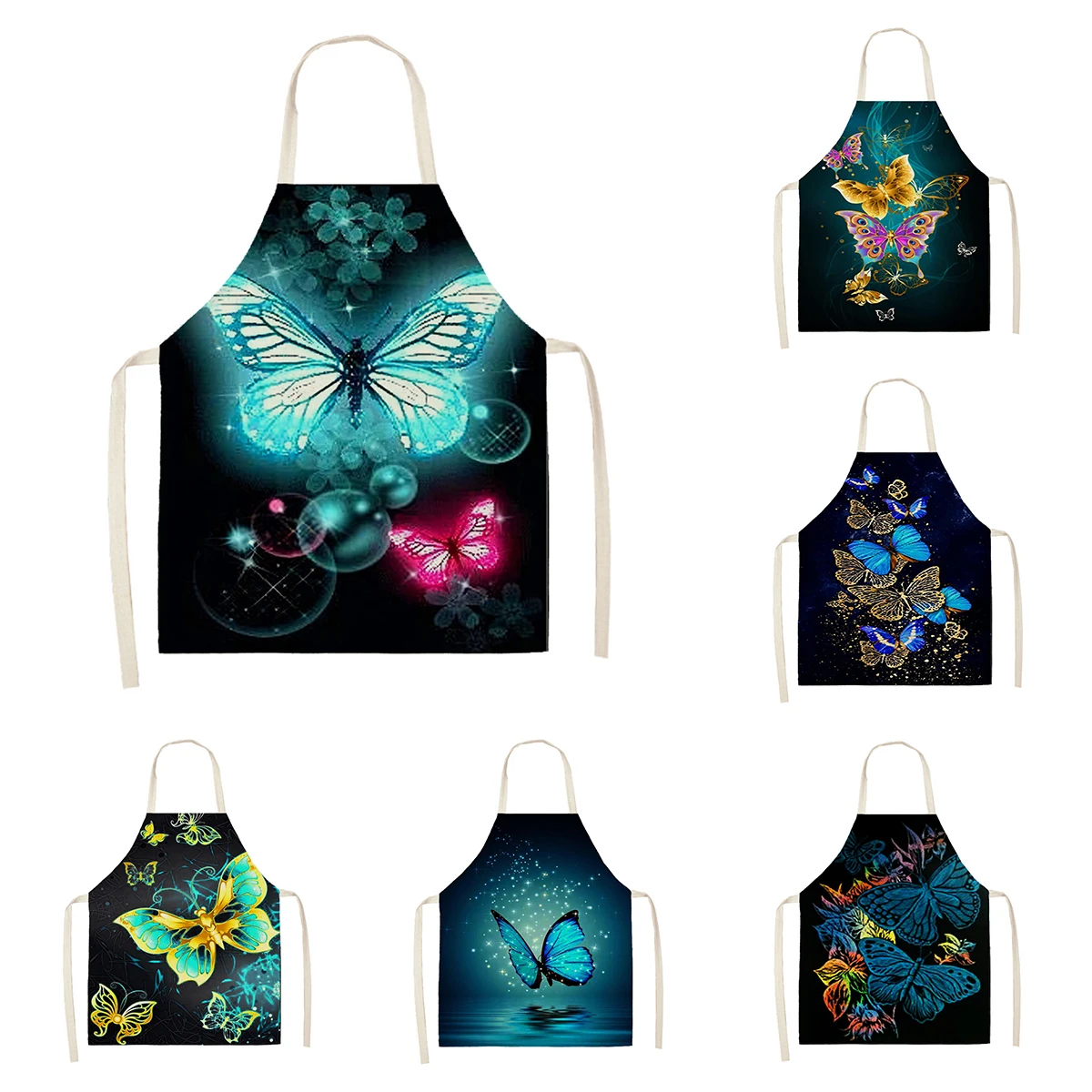 

Женский кухонный фартук, фартук для шеф-повара-ресторана, фартук для бармана, современный водонепроницаемый фартук в скандинавском стиле для мужчин и детей, фартук для рисования