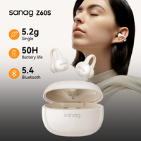 Sanag Z60S Wireless Bluetooth Headphones Noise Canceling Ear Clip Earphones Bluetooth 5.4 50H Playback IPX4 Headset