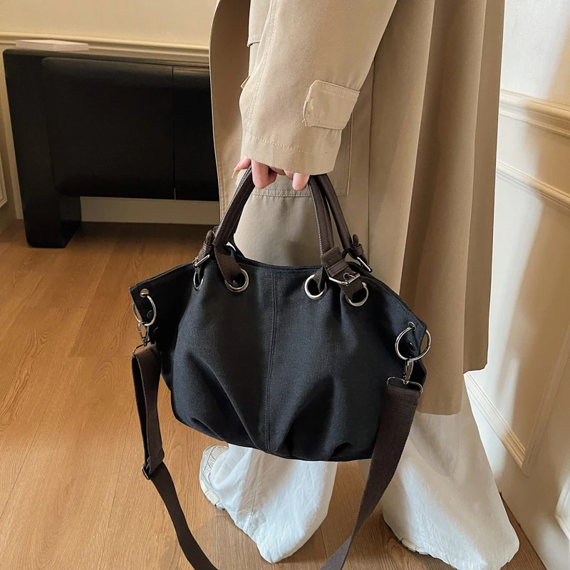 حقيبة حمل ريترو ذات سعة كبيرة 2025 شتاء نمط جديد أنيق حقيبة ركاب حقيبة يد عصرية ومتعددة الاستخدامات 2585JJJ #3