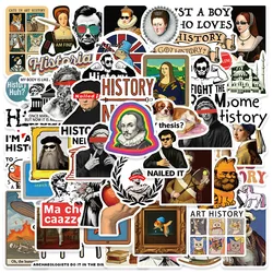 50Pcs Funny History Stickers DIY Stickers Scrapbooking Phone Luggage Skateboard Waterproof Decals