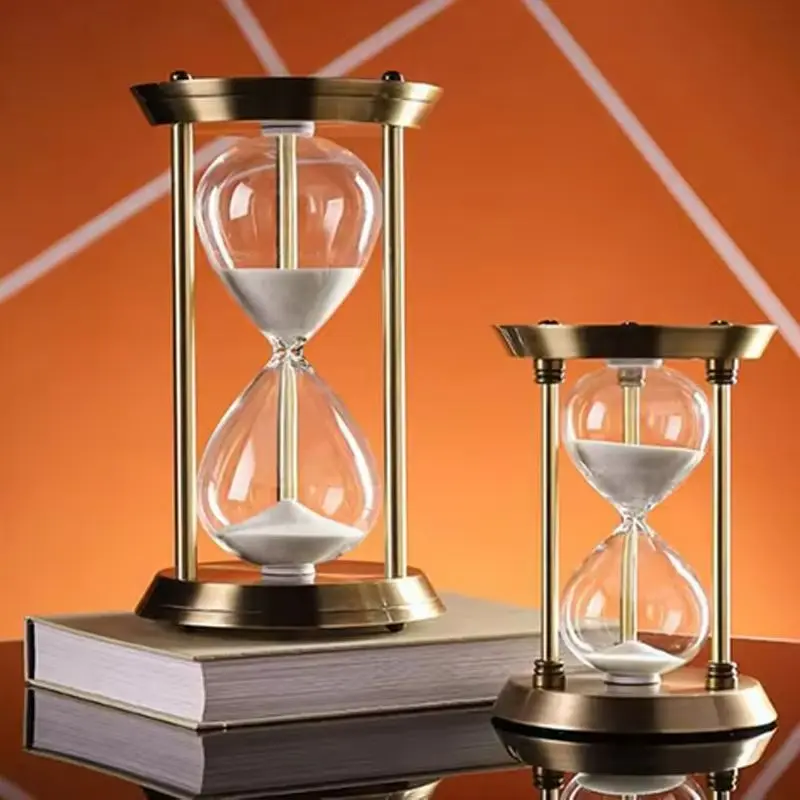 

1-15 Minutes Nordic Metal Hourglass Timer Sand Clock Ornaments Home Furnishings Living Room Office Retro Decorate Crafts Gifts