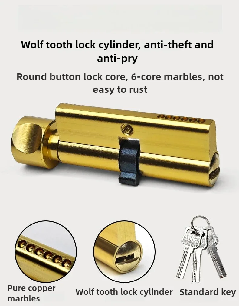 New 2026 Universal Split Lock Simple Indoor Door Handle  Bedroom Door Lock 58 Silent Magnetic Door Lock Light Luxury Modern