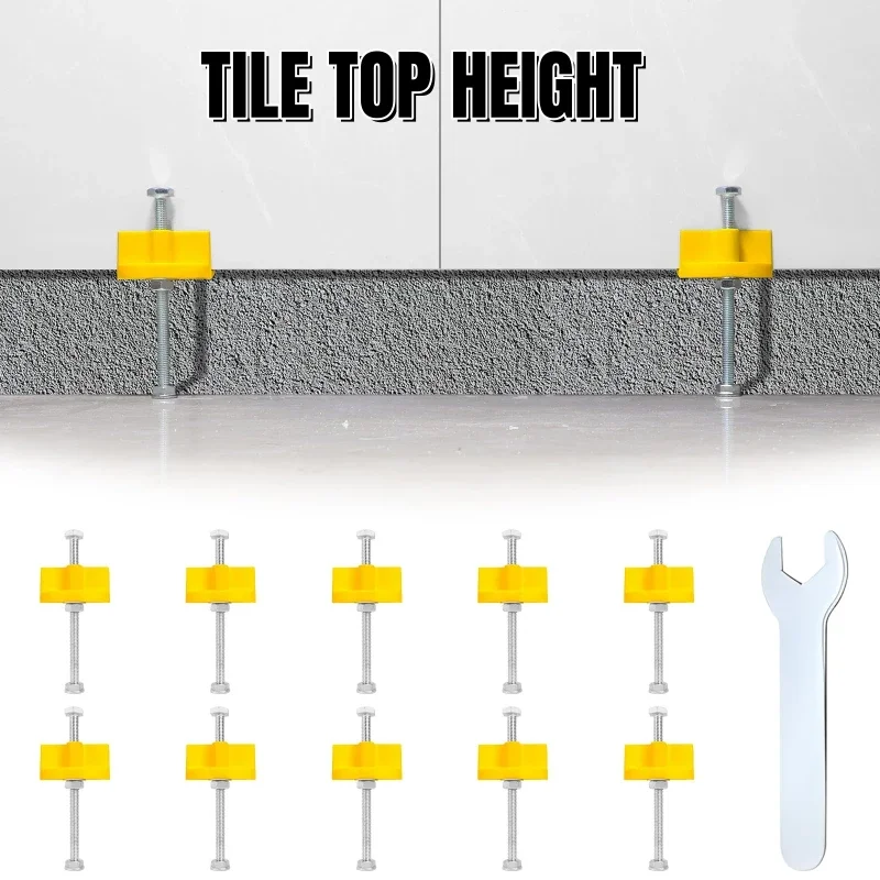 Manual Tile Locator Wall Tiles, Regulator Height Adjustment Positioner Leveler, Ceramic Fine Thread Rising Construction Tool