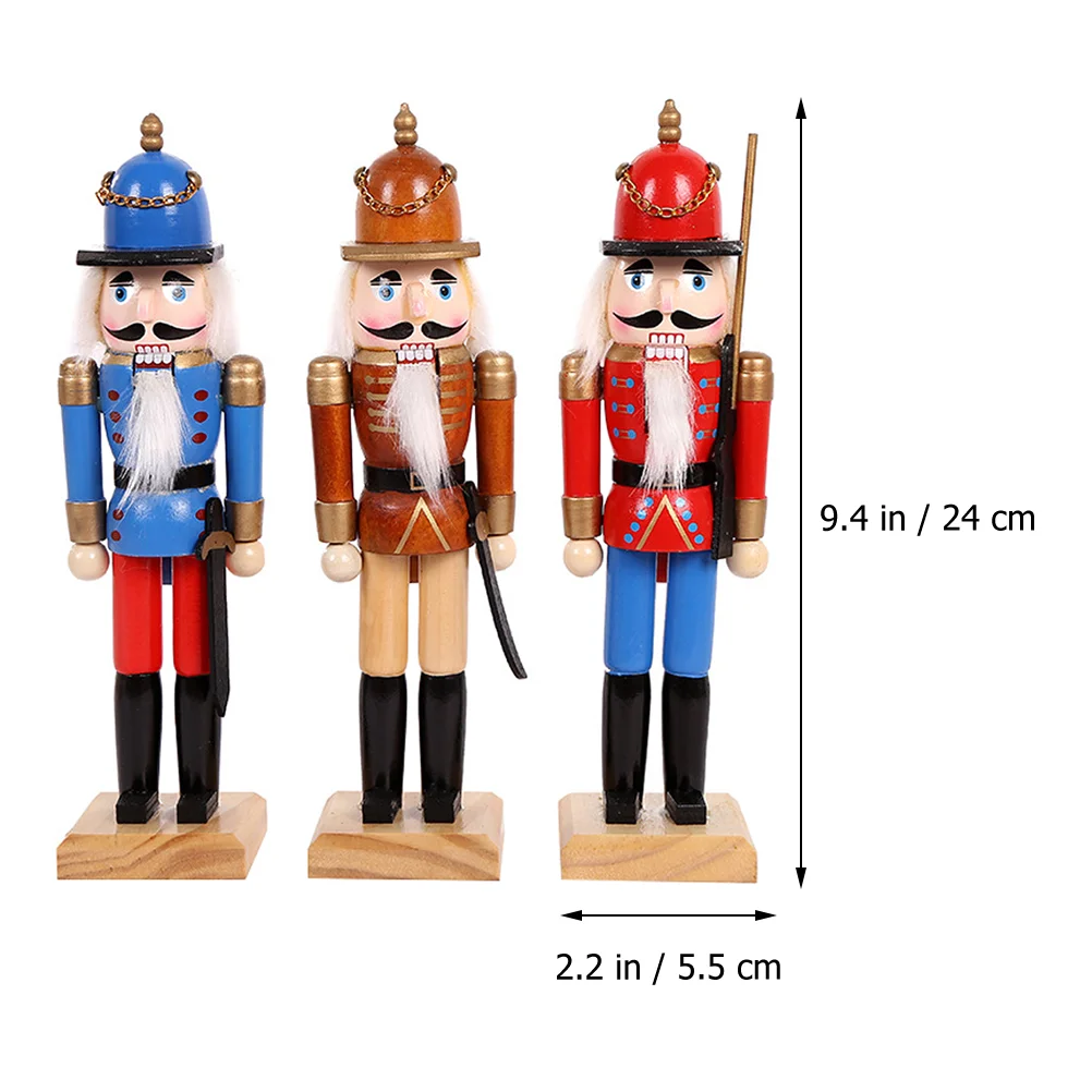 Gingerbread Nutcracker Christmas Decor Wooden Nutcrackers Ornaments Festoon Dinner Table