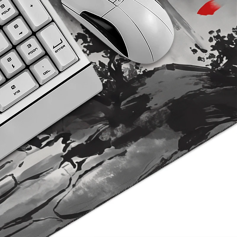 Mouse Pad Gamer Ink Mountain Castle XL HD Large Home Mousepad XXL Desk Mats Mouse Mat Soft Office Natural Rubber Laptop Mice Pad