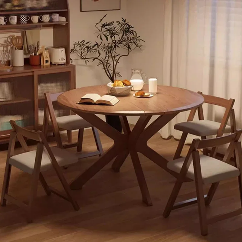 Round Salon Dining Table Nordic Balcony Luxury Living Room Designer Dining Table Lounge Garden Mesas De Jantar Home Furniture