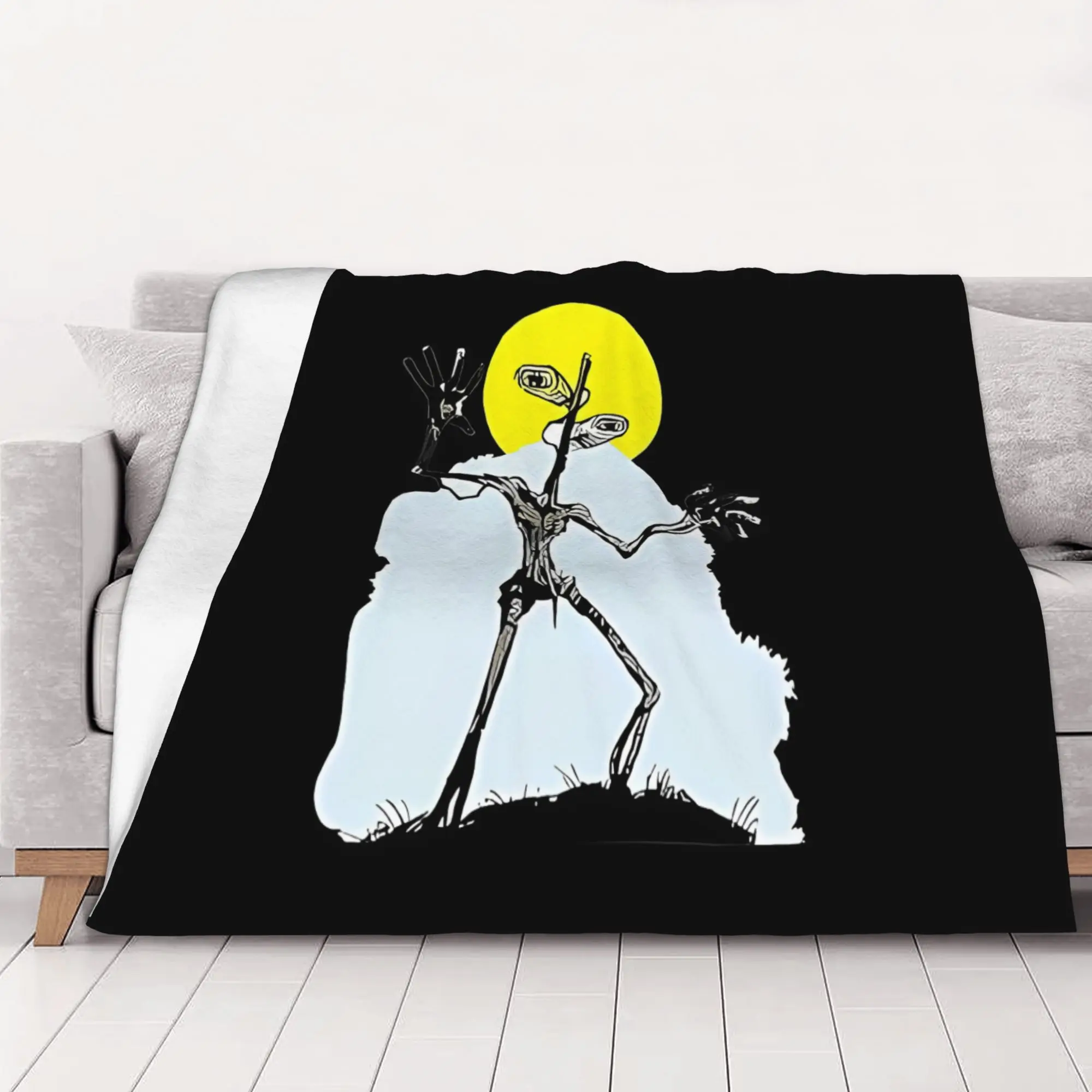 1PC home Cute Room Decor Classic Blanket Throw Blanket Siren Head Novelty Warm Blanket All Season