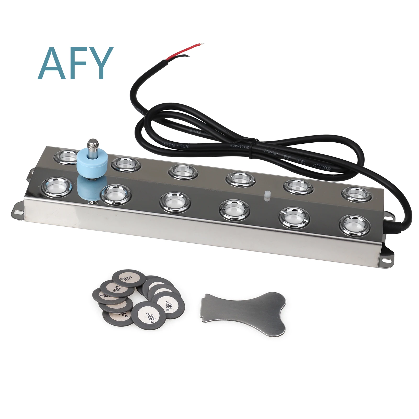 12-Hole Ultrasonic Mist Maker for Hydroponics Fountains Ponds Atomizer Humidifier Stainless Steel Fogger for Indoor Garden