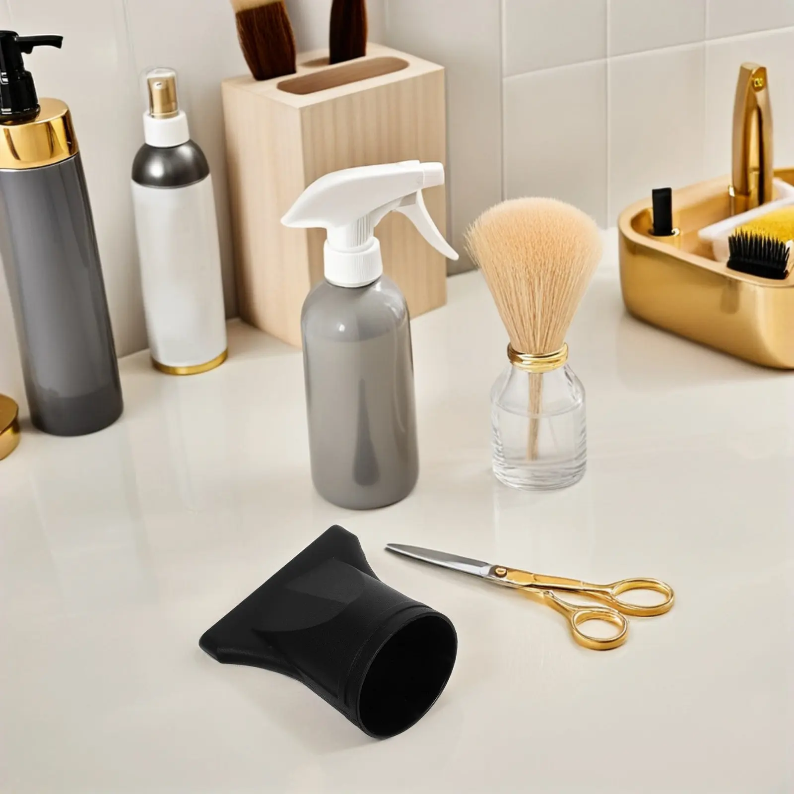 2 pcs Hair Dryer Blow Nozzle Diffuser Attachment Halloween Christmas New Year Hair Dryer Air Black