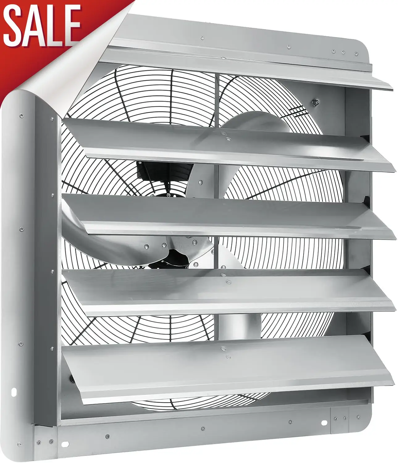 

НОВЫЙ 24-дюймовый вытяжной вентилятор с затвором, настенный, высокоскоростной, 3320 куб. футов в минуту, вентилятор для гаражей, магазинов, теплиц, вентиляция на чердаке