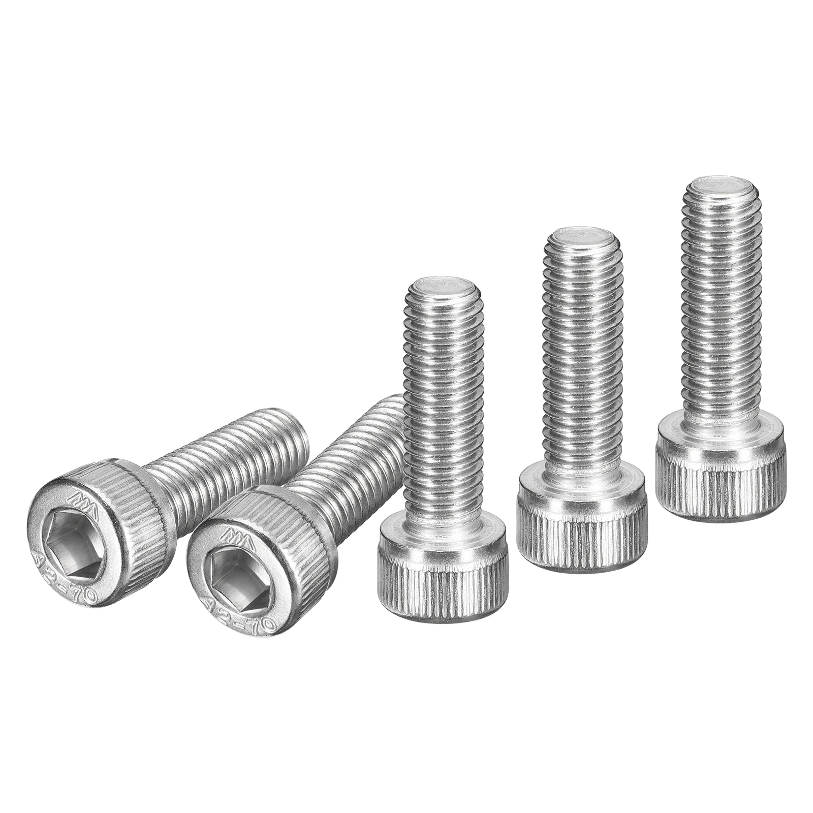 

Uxcell 25pcs M5 M6 M8 Precise Metric Hex Socket Head Cap Screws 304 Stainless Steel Silver Screw