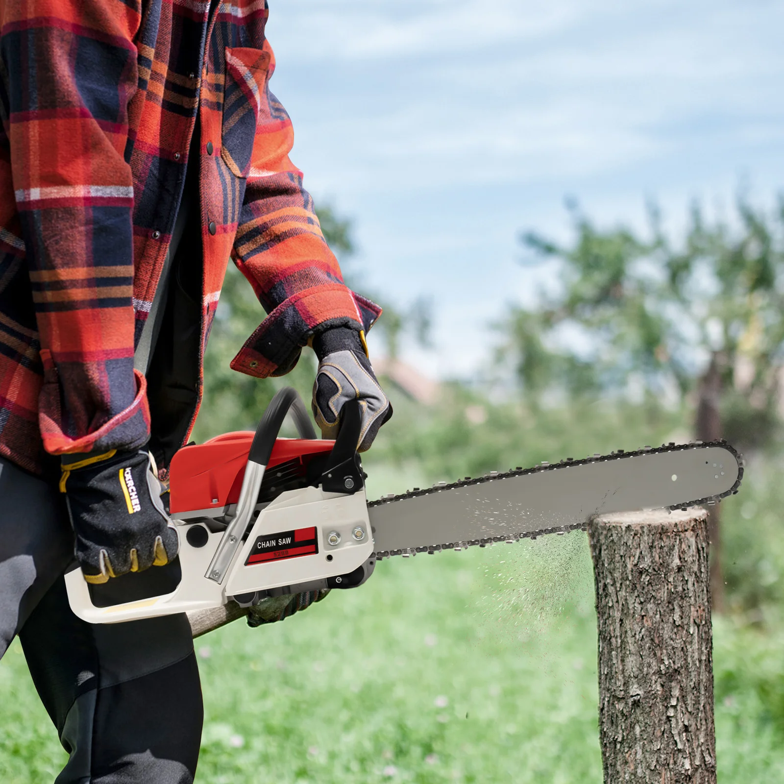 52CC Gasoline Chainsaw, Gas-powered Chainsaw, Chainsaw Cutting Wood Gas Sawing, Chain Saw Set Chainsaw for Forest Harvesting