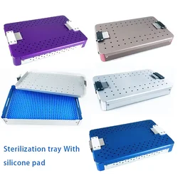 Autoclavable Tray Sterilising Box With Silicone Mat Instrument Aluminium Instruments Autoclavable