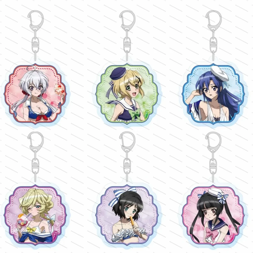 

Anime Senki Zessho Symphogear Acrylic keychain as a gift for friends, a desktop decoration Fan gift Schoolbag pendant 6CM