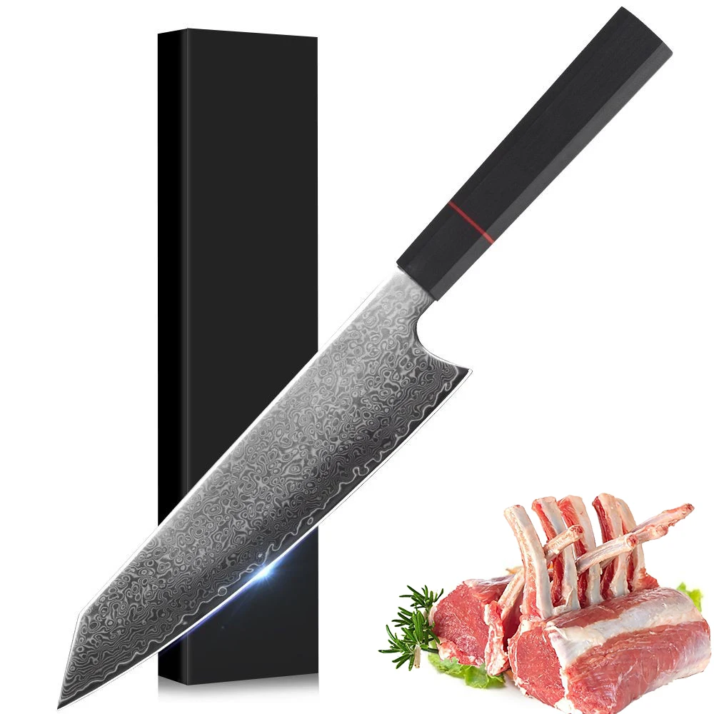 

Высококачественный кухонный нож в японском стиле, профессиональный поварской нож из 67-слойной нержавеющей стали VG10 с высокой твердостью, японский нож для нарезки.