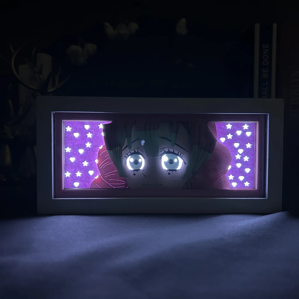 Mitsuri Kanroji Led Light Box For Room Deco Bedside Night Lamp Anime Kid Handmade Christmas Present Night Light