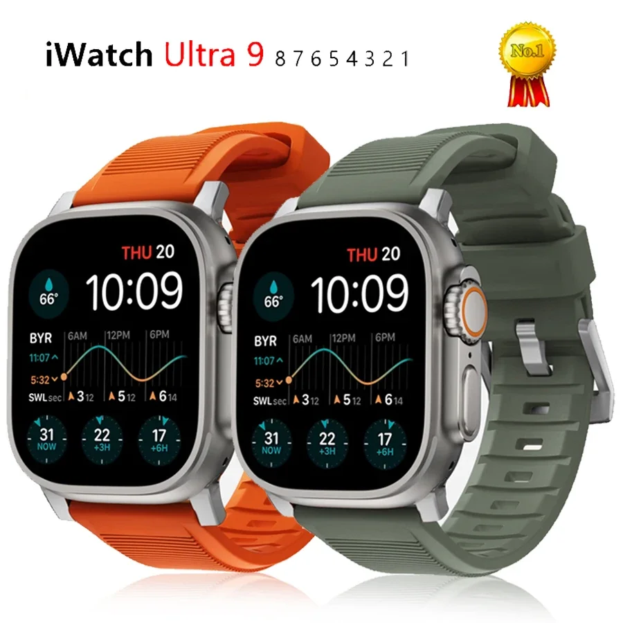 Weiches Silikon armband für Apple Watch Ultra 2 49mm 42mm 44mm 45mm 38mm 40mm Gummi Sporta rmband iwatch Serie 9 8 7 6 5 4 3 se
