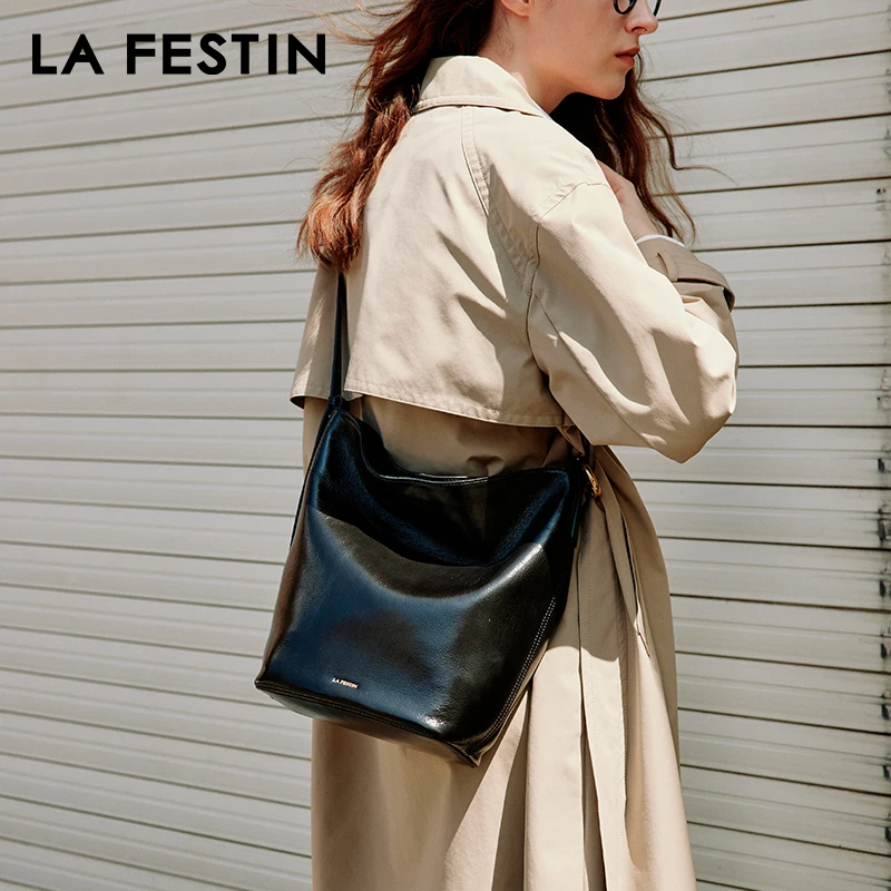LA FESTIN Original Brand Women Bag New Shoulder Bag Fashion Bucket Bag Luxury Lady Handbag Cross body Bag Travel Big Bag