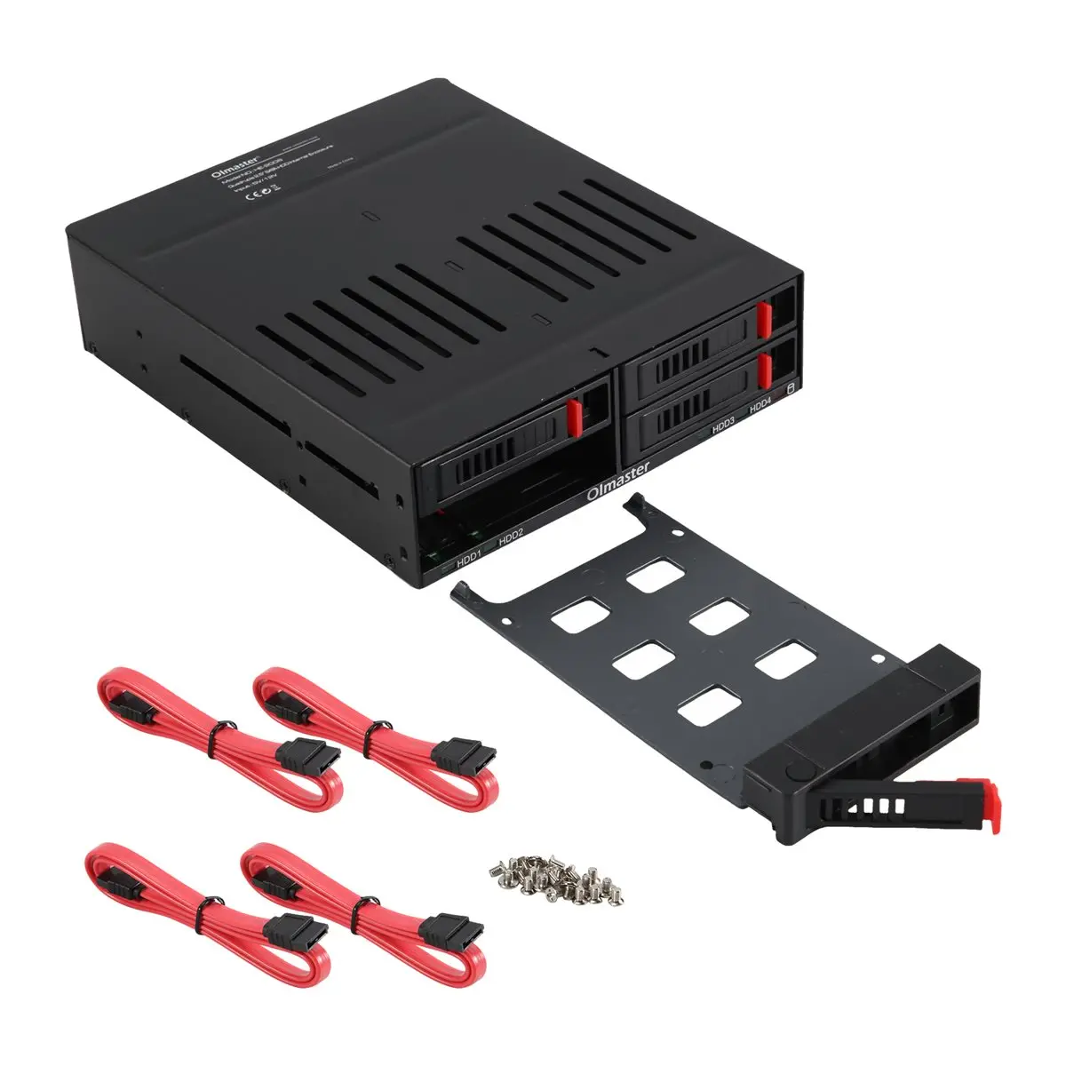 T35C  He-2006 4 Slots Sata Internal Rack 2.5 Inch Hard Drive Case Internal Mobile Rack With Led Indicator Built-In Fan