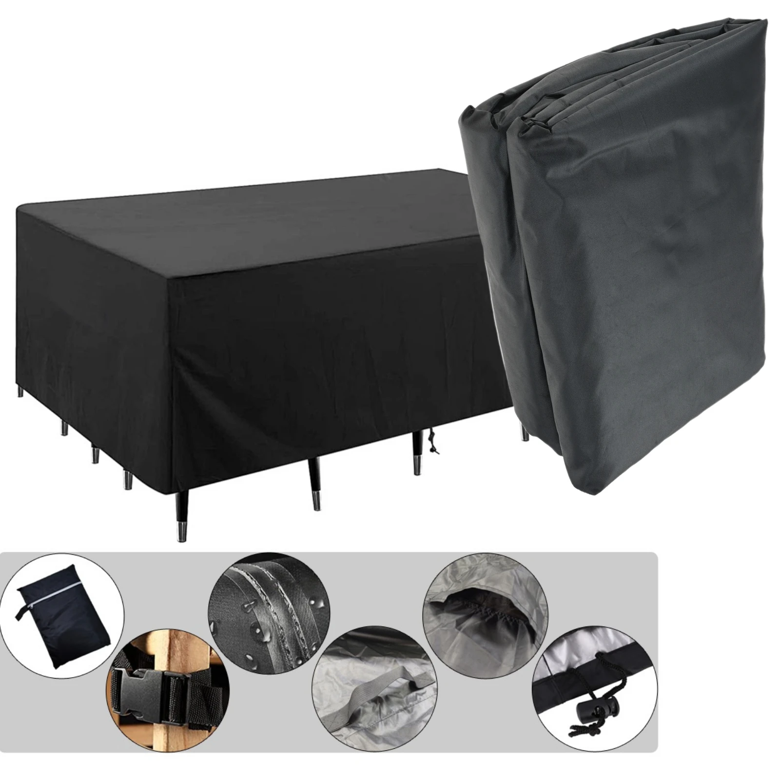 Patio Furniture Dustproof Covers Waterproof for Outdoor Couch Table Sofa Chair Sectional Rectangular 96.6