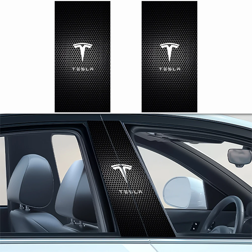 

2 шт. наклейки на центральную стойку автомобиля, авто центральная колонна, противоскользящая декоративная наклейка для Tesla Model 3 Model S Model X Model Y Roadster