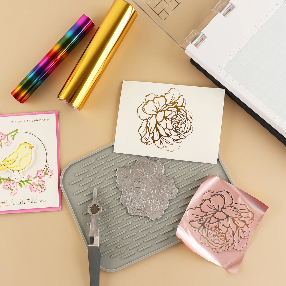 

US/EU/UK Plugs Hot Stamping Foil Machine Use to Craft Greeting Cards Foil Designs with the Foil Plates and Heat Activated Foils