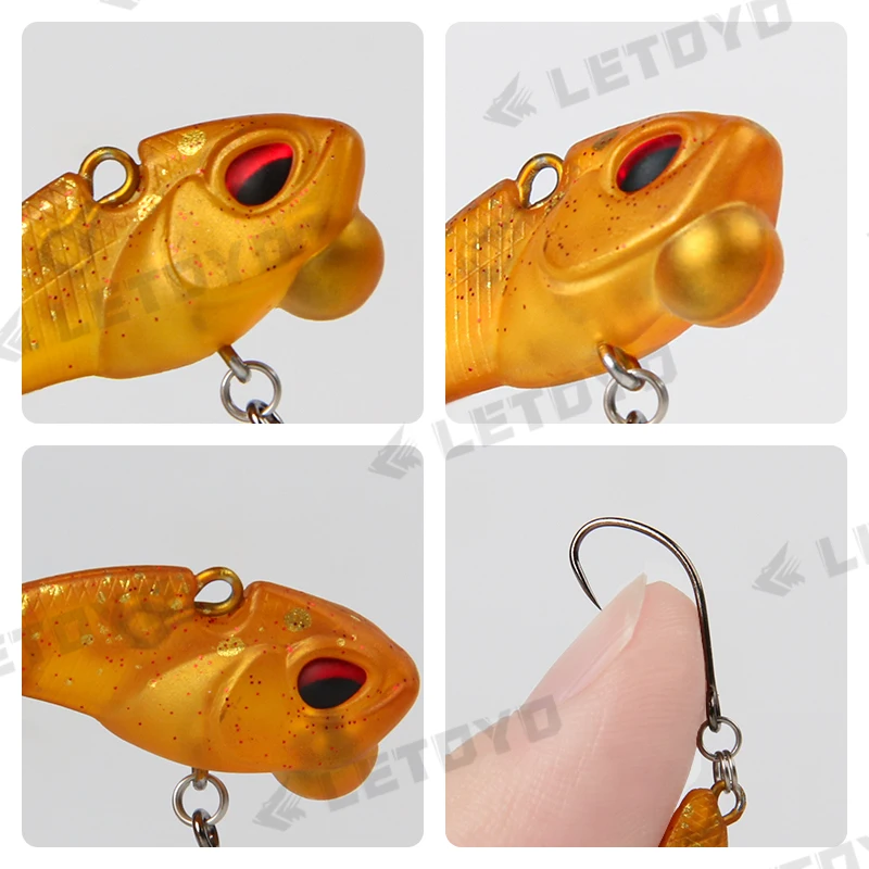 LETOYO Mini Vib Ratlin For Fishing vibration Sinking Lure Hard Bait Full Swimming Layer For Perch Fishing Trout Area Pesca
