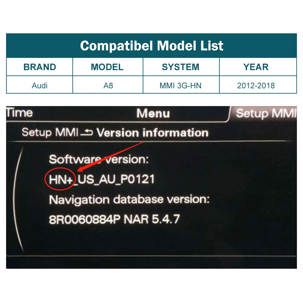 Wireless CarPlay Android Auto Interface for Audi A8 2012-2018, with Mirror Link AirPlay Car Play Functions