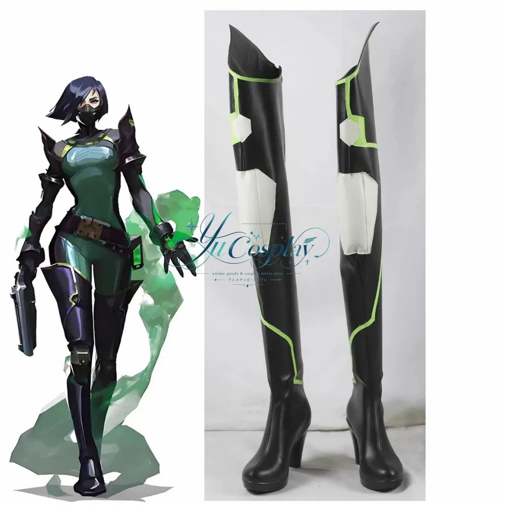 Game Viper Cosplay Boots Green Combat Shoes Character Footwear for Christmas Halloween Event