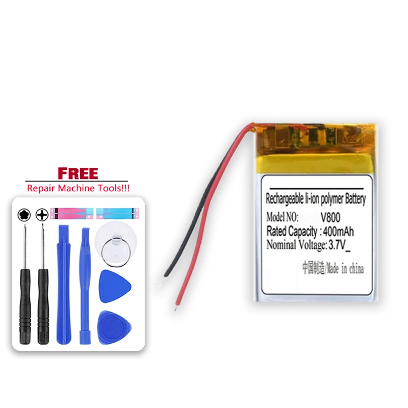 400mAh Replacement Battery 502530 (2line) For Polar V800 Sport Watch for Datakam G5 Real Rro