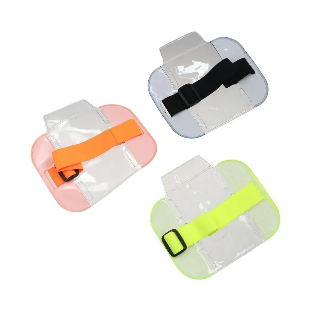 

Simple Arm Elastic Band Bag Card Bag Women PVC Credit Card Case ID Badge Holder Transparent Elastic Arm Band Photo Armband