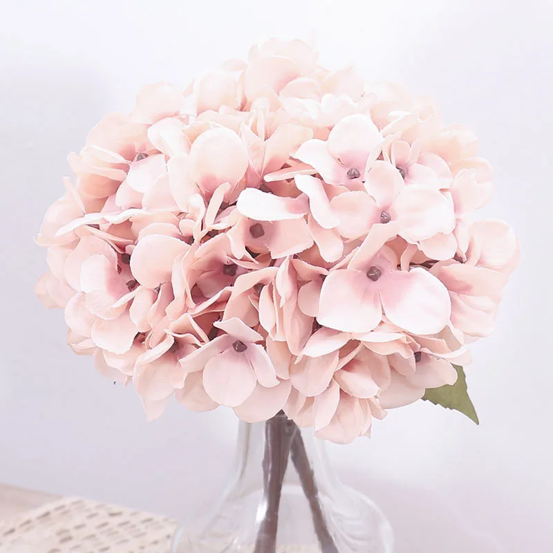 Vase Hydangea סתיו אגרטל תפאורה הבית חג המולד דקורטיבי חתונה כלה קיר סט פרחים מלאכותי ענף זול