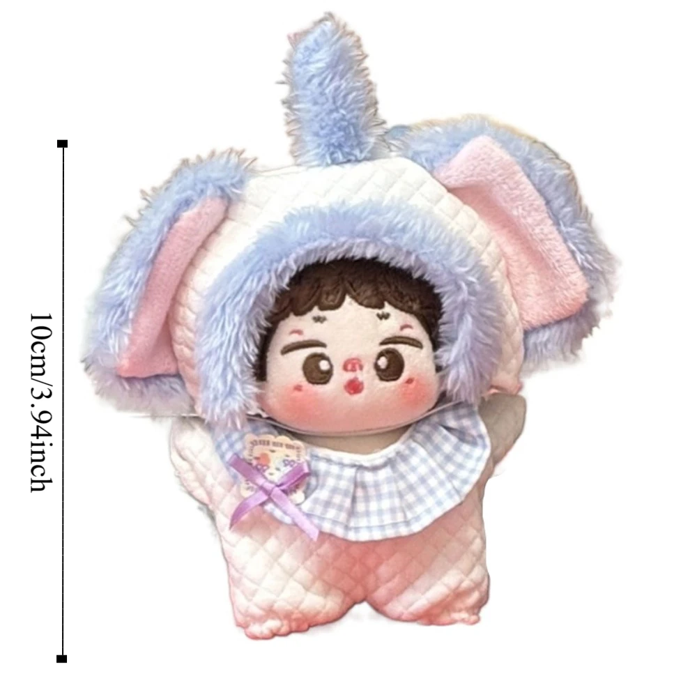 Macacão de elefante 10cm, roupas de algodão, adorável, 20cm, roupa, chapéu de desenho animado, conjunto criativo de acessórios