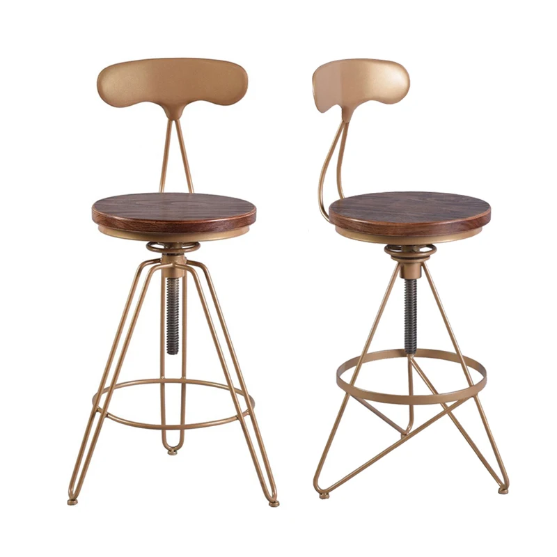 

Wooden Chair Bar Height Antique Bar High Chair Wood and Metal Bar Chair