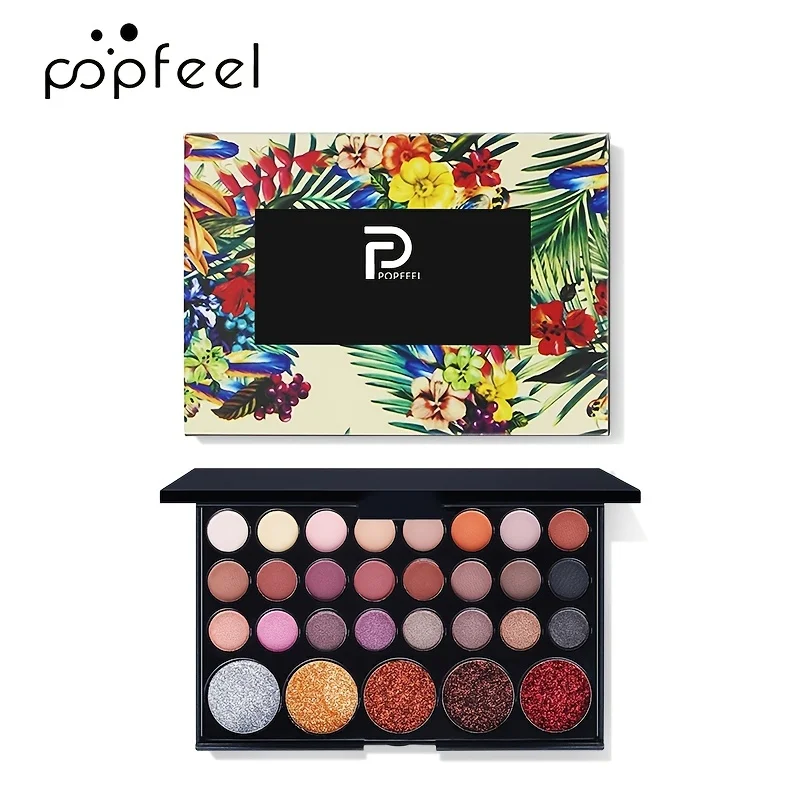 Paleta de sombra de ojos de 29 colores, juego de regalo de maquillaje, bandeja de sombra de ojos MATE DE ALTO pigmento brillante