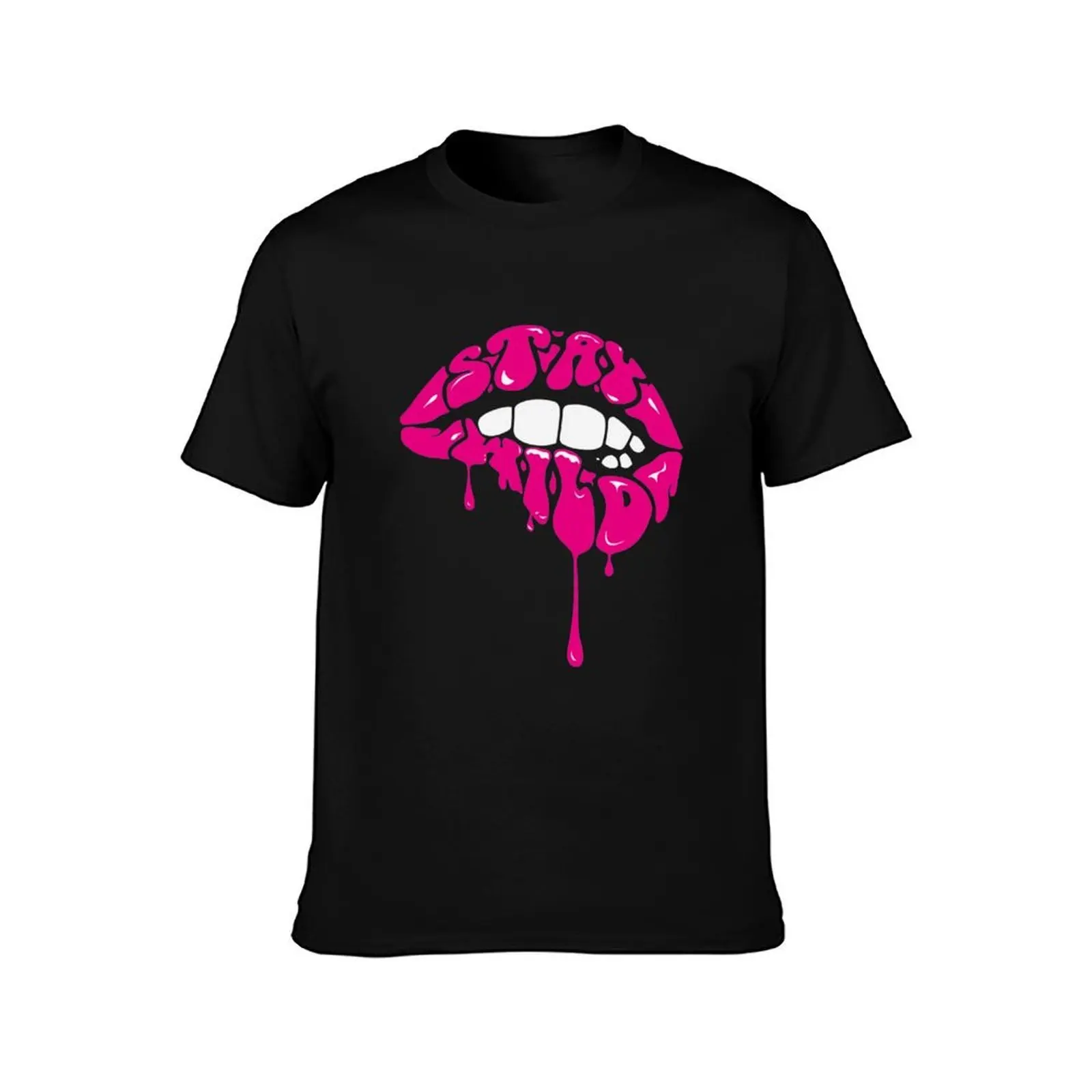 Ben Azelart Merch Stay Wild Lip T-Shirt, Summer Casual Cotton Tee, Oversized Streetwear Tops, Vintage Graphic Print, 100% Cotton