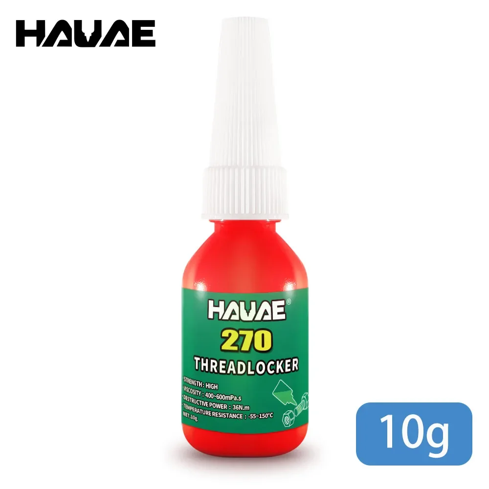 10g threadlocker hauae 270 High strength oil resistant green anaerobic screw glue Leak and rust proof anti-loosening Liquid glue