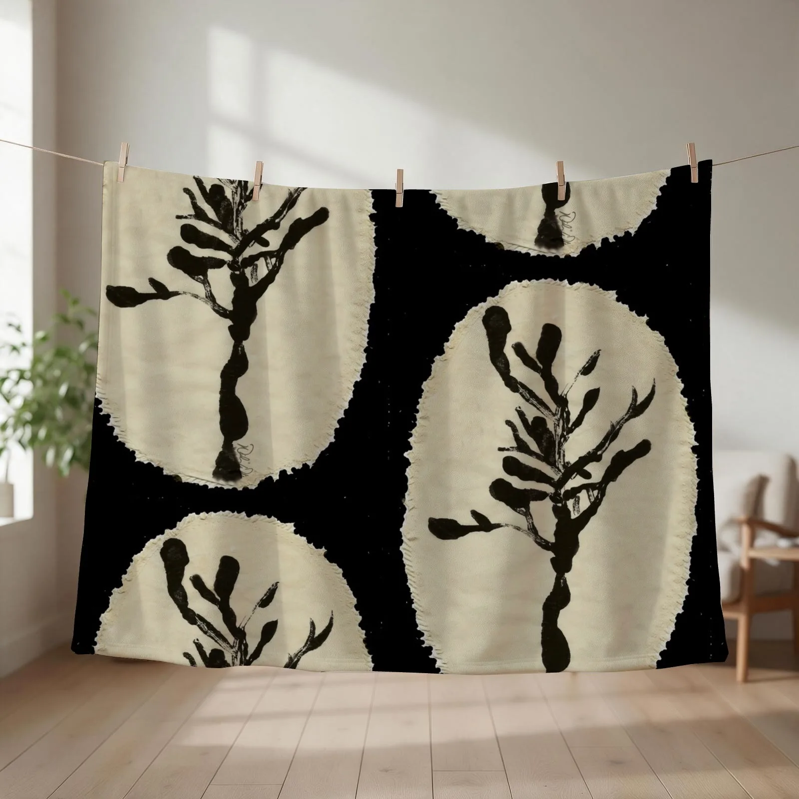 The Tree as Her Headstone Throw Blanket Summer Picnic Flannel Large Blankets
