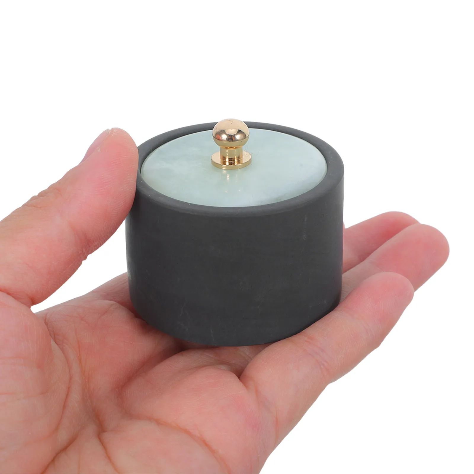 

Mini Chinese Calligraphy Inkstone Covered Traditional Ink Slab Natural Stone for Sumi Painting Ink Grinding Writing Art Supplies