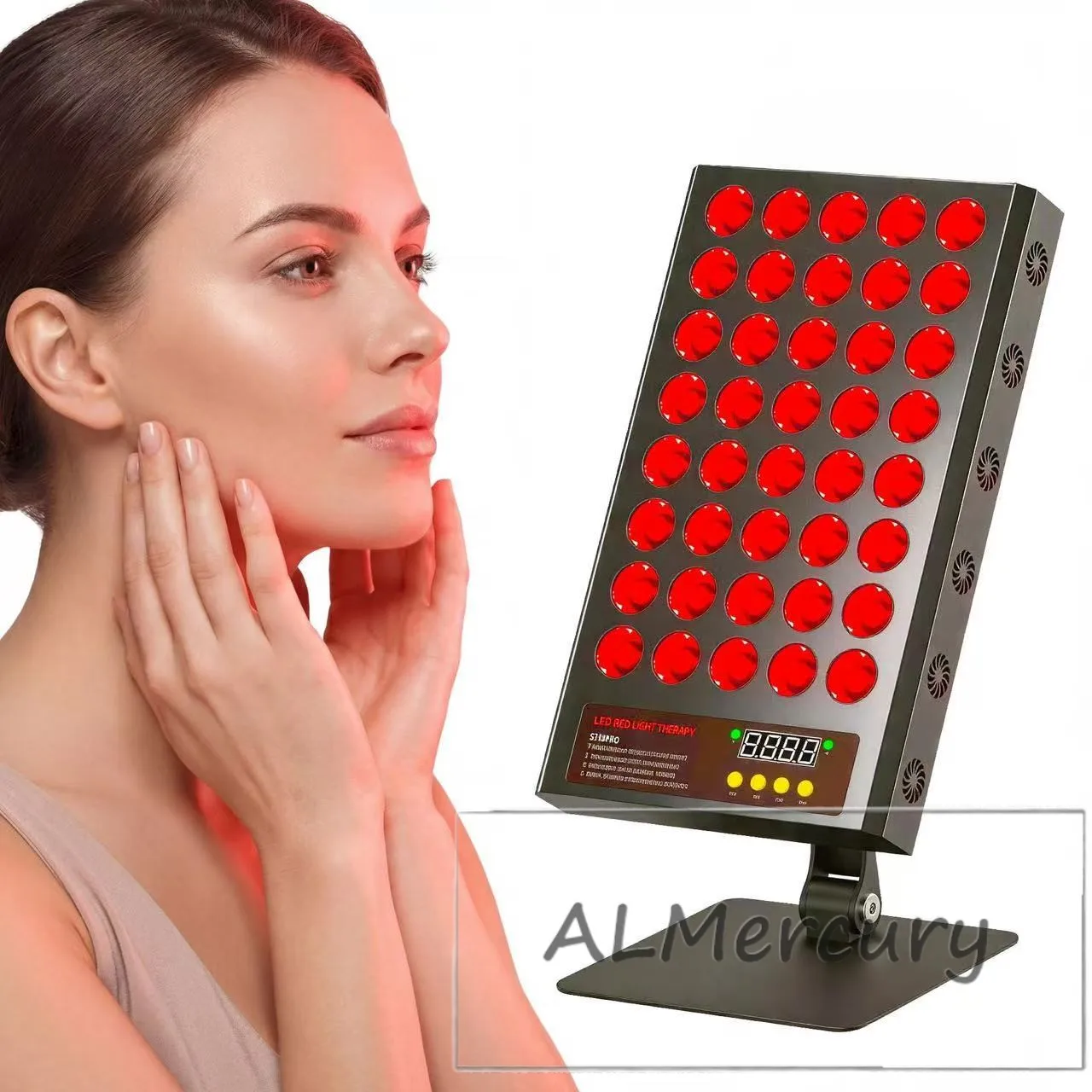LED Red Light 200W Therapy Panel 850nm 660nm 630nm Dual Chips Home Beauty Device with Timer Setting near Infrared for Skin Care
