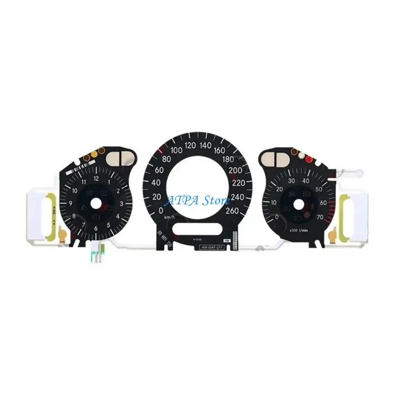 

U13C Replacement Accessory A2095406911 A2095404347 Gauge Face with Cold Light Instrument Panel for W209 260MPH Black