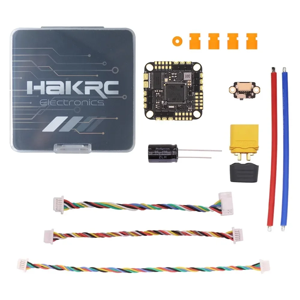 HAKRC F722 45A AIO Flight Controller BLHeli_32 128K ESC 2-6S Dual Gyro 25-26.5mm for RC FPV Freestyle Racing Drone