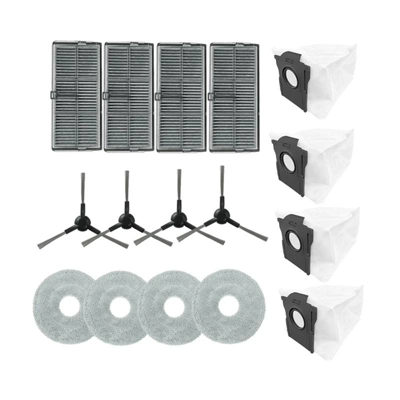 16 Pcs For Dreame Mova E30 Ultra / Trouver E30 Ultra Sweeping Robot Cleaner Parts Replacement